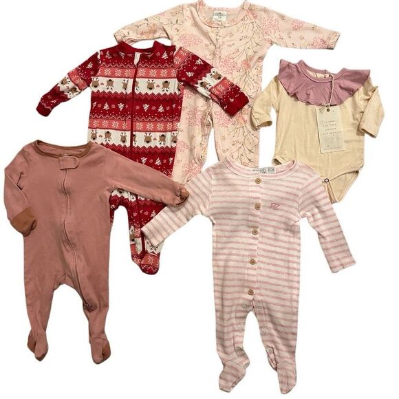 0-3m Baby Girl Clothes Bundle Cute Girly Floral - Picture 1 of 6